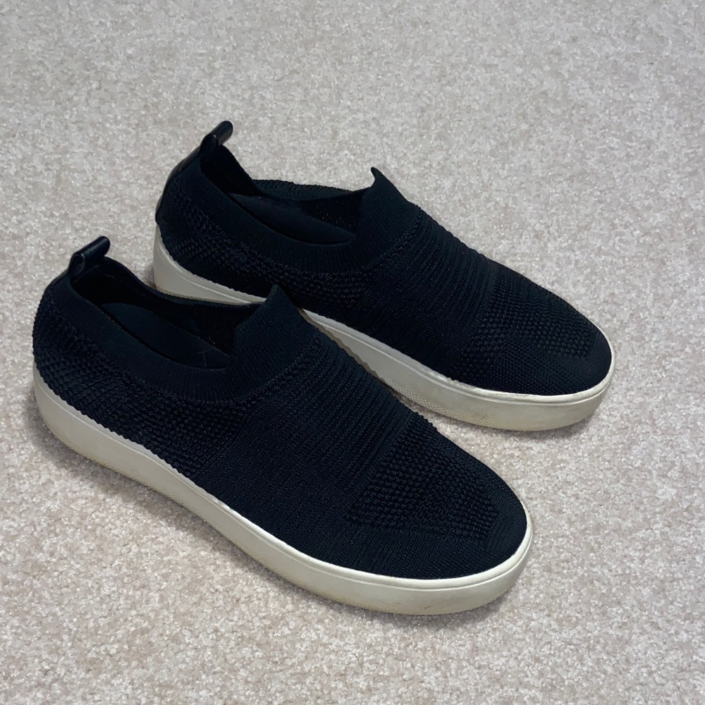 Steve Madden Black Knit Slip-On Sneakers